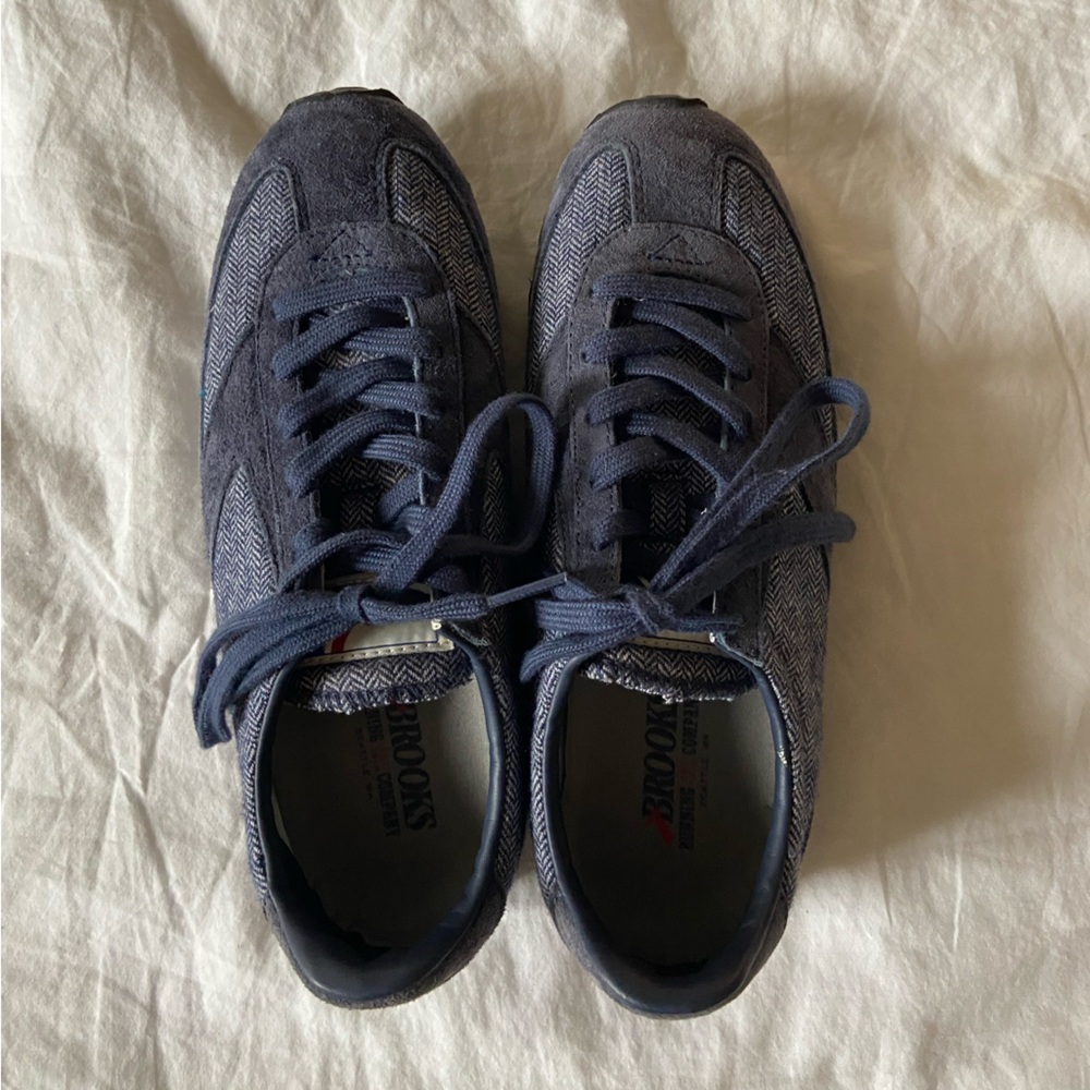 Brooks Vanguard, Navy Herringbone, 7.5
